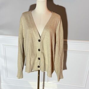 Banana Republic Button Up Cardigan Beige Women's